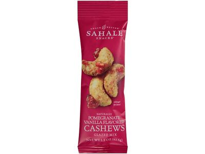 Sahale Snacks 2398773 Sahale Snacks Nuts Pomegranate Vanilla Flavored Cashews 1.5 Oz.