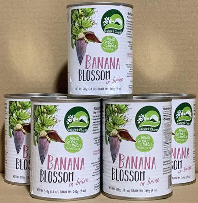 KC commerce Nature&#39;s Charm Young Green Jackfruit in Brine 20oz By KC Commerce (Banana Blossom 18oz Pack of 6)
