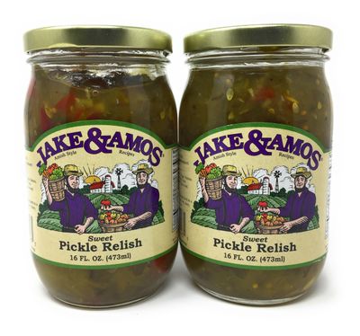 Jake &amp; Amos Sweet Pickle Relish / 2 - 16 Oz. Jars