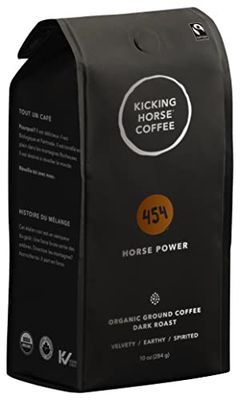 Kicking Horse Coffee 454 Horse Powder Ground Coffee, 10 Ounce
