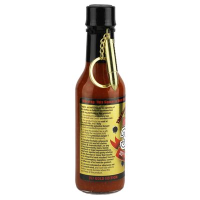 Mad Dog 357 Gold Edition Hot Sauce, Over 1 Million Scoville, Carolina Reaper, Scorpion &amp; Ghost Peppers, Enhanced with No. 9 Plutonium Pepper Extract, 5 oz.