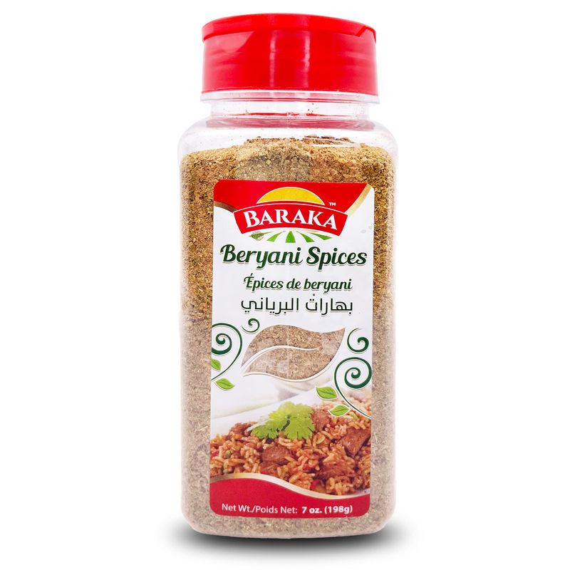 Baraka Biryani Spice Seasoning Mix | Authentic Mediterranean Spices for Cooking Rice, Masala Dishes, Sauces, Marinade | Original Indian Biryani Seasoning, No Salt, No Additives, No MSG (8oz)
