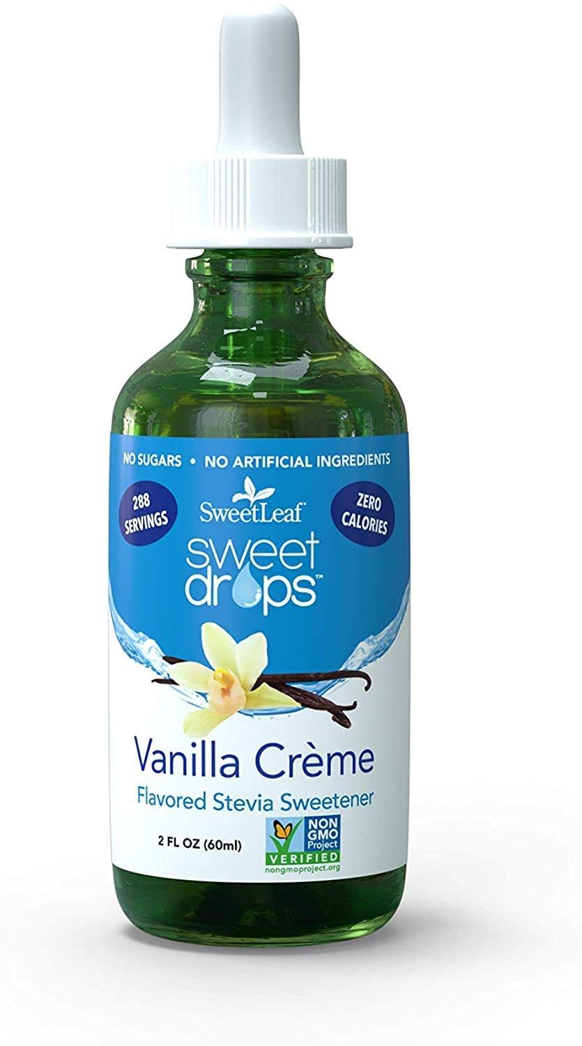 SweetLeaf Sweet Drops - Flavored Stevia Liquid Sweetener, Organic Stevia Extract, Zero Calorie, Keto Friendly, Non GMO, Natural Flavor, Sugar Alternative - Vanilla Creme, 2 Fl Oz (Pack of 1)