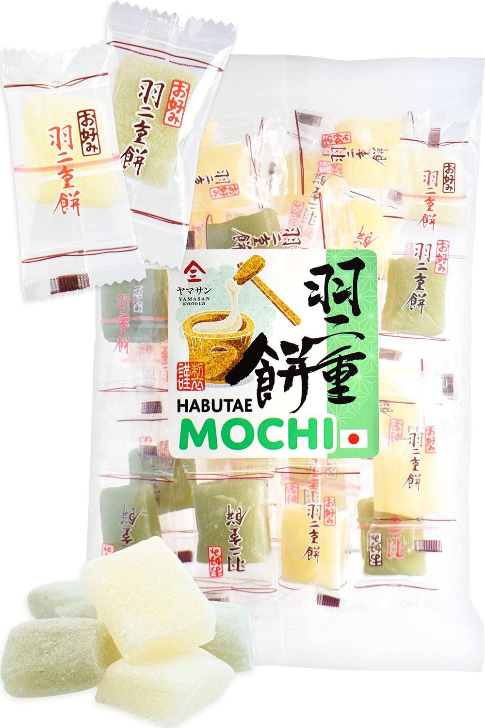 Japanese Mochi Candy - Habutae mochi - Artisanally Soft &amp; Delicate Individually Wrapped Candy 300gYAMASAN
