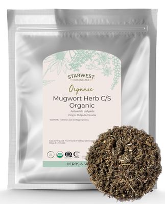 Starwest Botanicals Organic Mugwort Herb C/S, 1 Pound