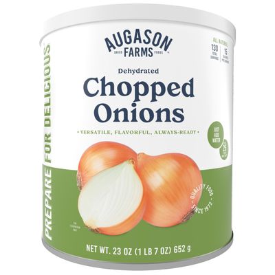 Augason Farms Dehydrated Chopped Onions Can, Emergency Food Supply, Everyday Meals, 130 Servings