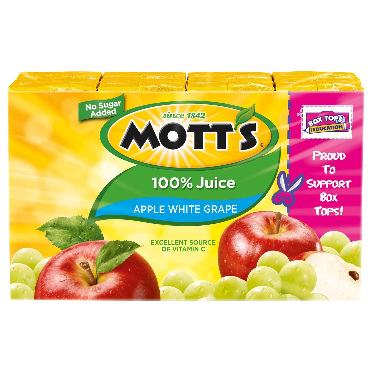 Mott&#39;s 100% Juice, Apple White Grape, 6.75 oz