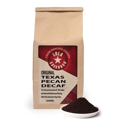 Lola Savannah Texas Pecan Ground Decaf Coffee, 2lb, 1 Pack