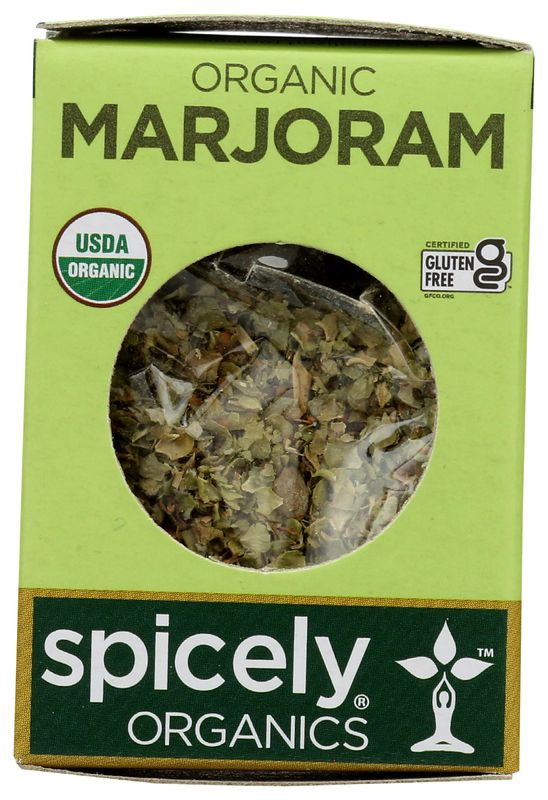 Spicely Organic Marjoram Whole 0.1 Oz Certified Gluten Free