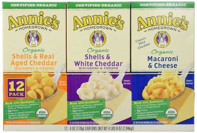 Annie&#39;s Organic Mac &amp; Cheese Variety Pack (6 Ounce box, 12 Count)