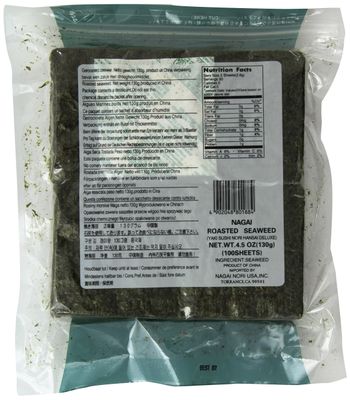 Nagai Deluxe Sushi Nori, Half Sheets, 100 Count