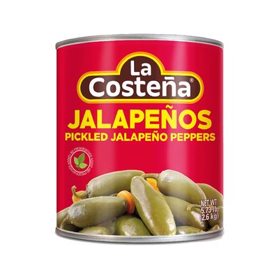 La Costea Whole Pickled Jalapeo Peppers | Pickled Green Hot Jalapeos | Restaurant Size 5.73 Lb Can (Pack of 6)
