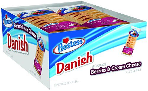 Hostess Danish, Berries &amp; Cream Cheese, 5 Ounce (Pack of 6)