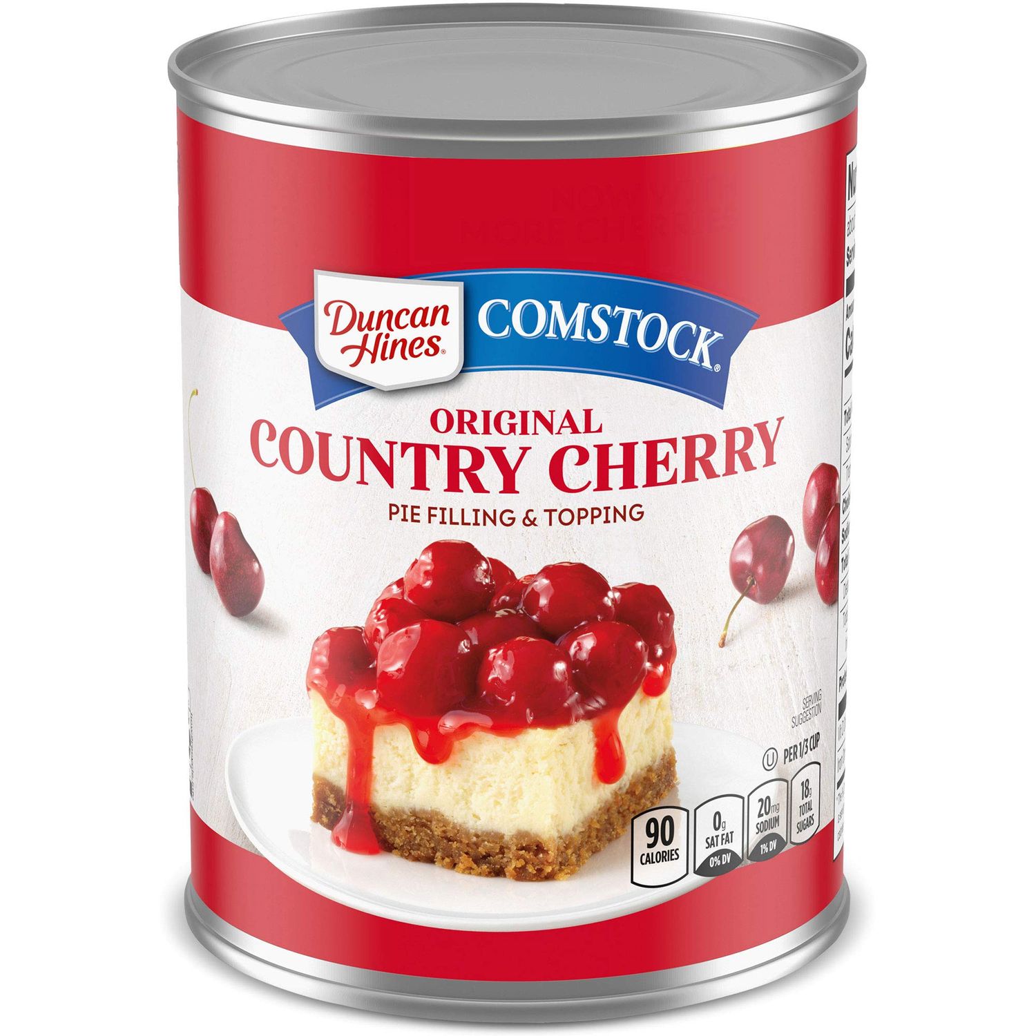 Duncan Hines Comstock Original Pie Filling &amp; Topping, Country Cherry, 21 Ounce (Pack of 8)