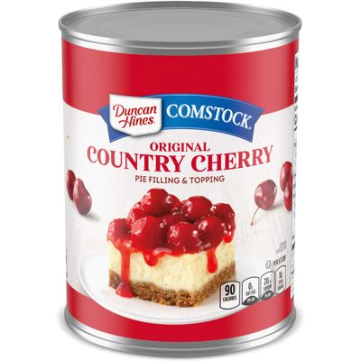 Duncan Hines Comstock Original Pie Filling &amp; Topping, Country Cherry, 21 Ounce (Pack of 8)