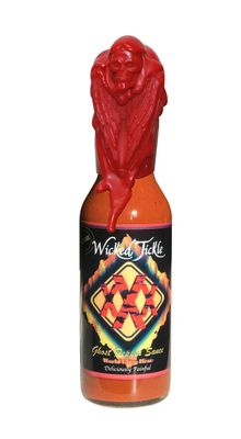 Ghost Pepper Hot Sauce Wicked Tickle XXX Chipotle Extra Hot World&#39;s Hottest Hot Sauce Gift Wax Sealed Wings