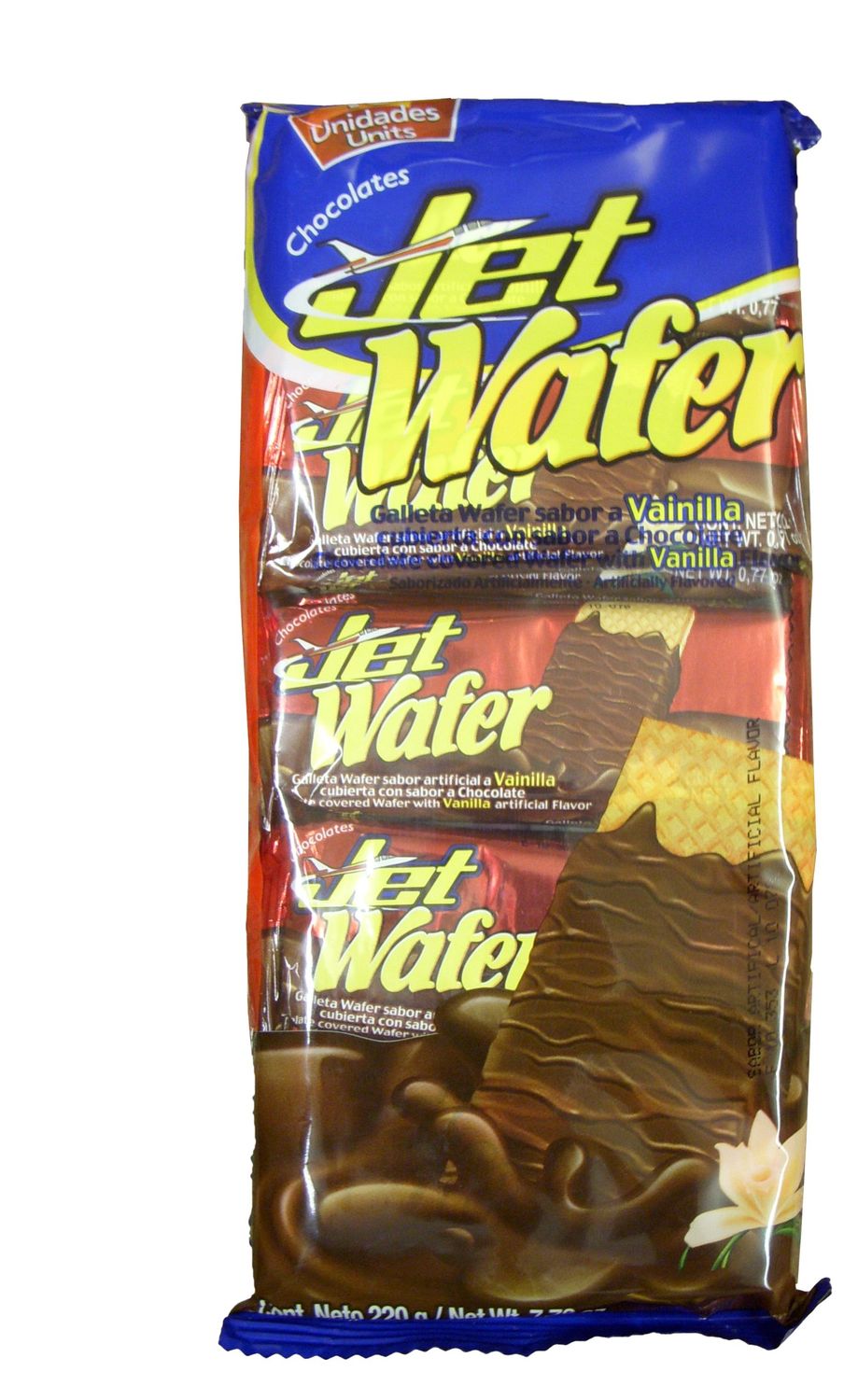 Wafer Jet - Chocolate Covered Wafer - Chocolatina Wafer Jet de Vainilla