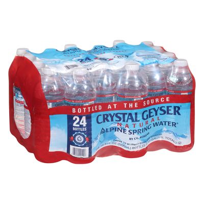 CRYSTAL GEYSER SINCE 1977 Geyser, 24514CT, Alpine Spring Water, 16.9 oz Bottle, 24 Bottles in Case, Sold As 3 Case, Total 72 Bottles