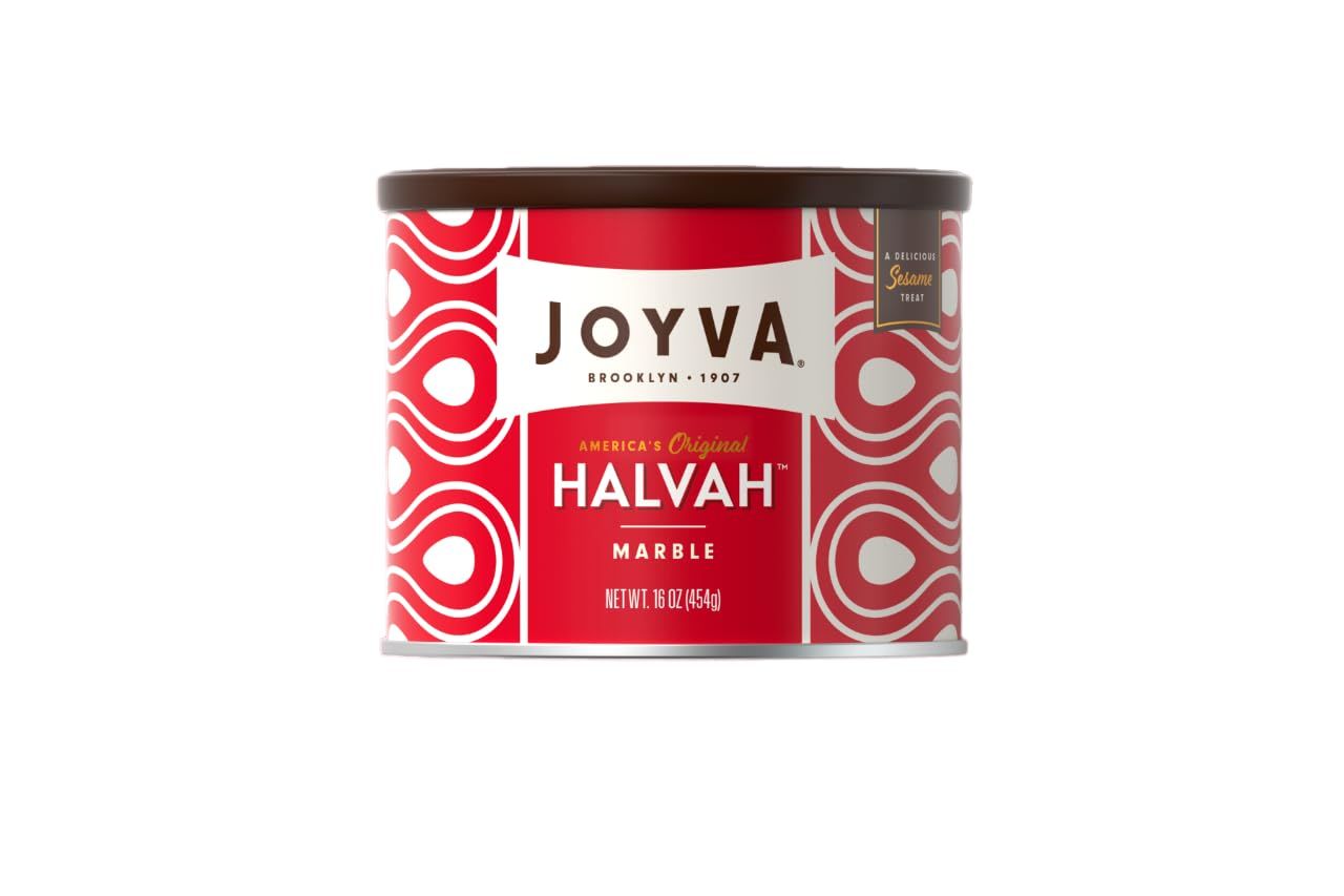 Joyva Halvah - Marble, 16oz | A Delicious Sesame Treat | Dairy Free, Gluten-Free &amp; Kosher Parve | Handcrafted in Brooklyn| Pack of 1