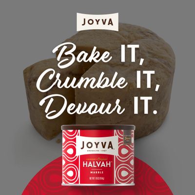 Joyva Halvah - Marble, 16oz | A Delicious Sesame Treat | Dairy Free, Gluten-Free &amp; Kosher Parve | Handcrafted in Brooklyn| Pack of 1