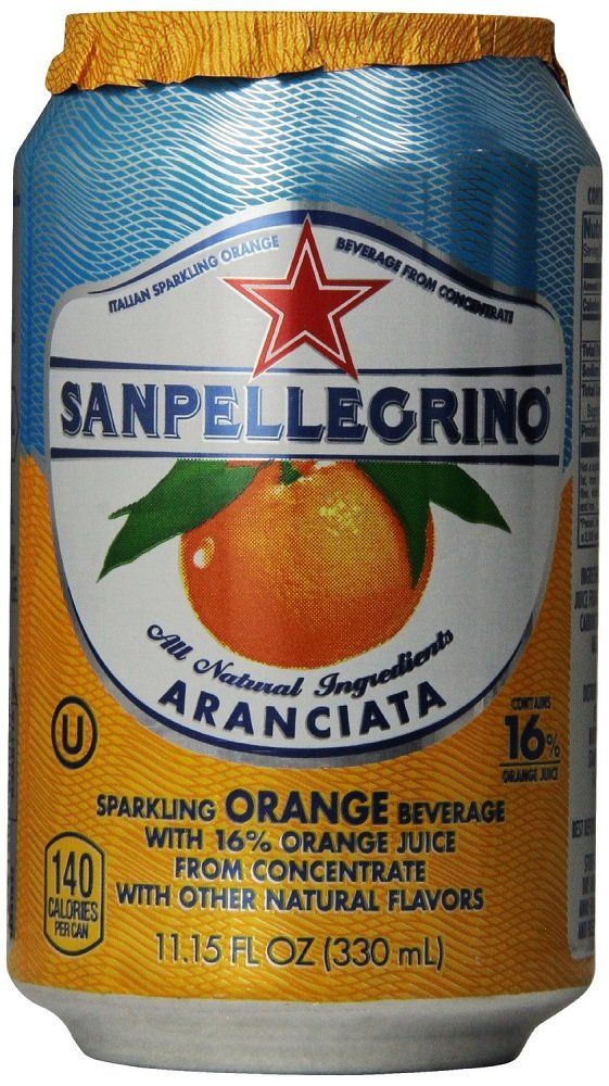 San Pellegrino - Aranciata (Orange) Soda, (12)- 11.15 oz. Cans