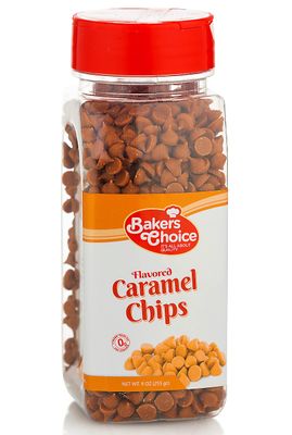 Caramel Flavored Chocolate Chips , Non Dairy, Kosher - 9 oz. - Baker&#39;s Choice