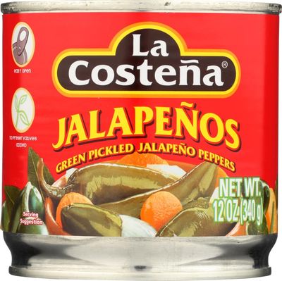 La Costena Green Pickled Jalapeno Peppers (3 Pack) 12 oz Cans