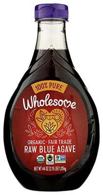 Wholesome Sweeteners 44-Ounce Organic Raw Blue Agave Nectar, Fair Trade, 100% Pure, Non GMO, Gluten Free &amp; Vegan, 1 Pack