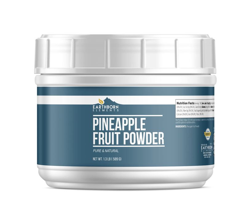 Earthborn Elements Pineapple Fruit Powder 1.3 lb, Pure &amp; Natural, Smoothie Mix-In