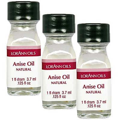 LorAnn Anise Oil Super StrengthNatural Flavor, 1 dram bottle (.0125 fl oz - 3.7 ml) - 3 pack