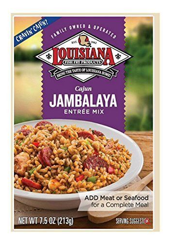 Louisiana Fish Fry Cajun Jambalaya Entre Mix, 7.5 Ounce (Pack of 6)