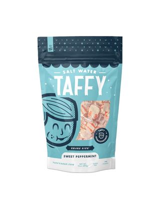 Taffy Shop Mint For Each Other, Peppermint Salt Water Taffy - Assorted Gourmet Candy Variety Pack, Bulk Sweet Snack, Fresh & Gluten-Free, 60 Individually Wrapped Pieces (14oz)
