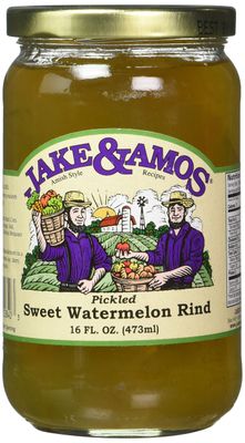 Jake and Amos Pickled Sweet Watermelon Rind Jars, 16 Ounce - 2 pack
