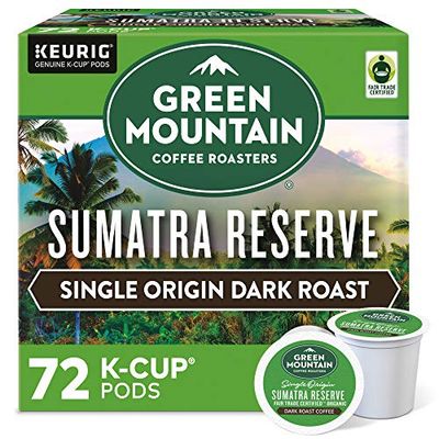 Green Mountain Coffee Roasters Sumatra Reserve Keurig Single-Serve K-Cup pods, Dark Roast Coffee, 72 Count
