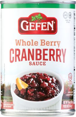 Gefen Whole Berry Cranberry Sauce, 16oz (2 Pack) No High Fructose Corn Syrup