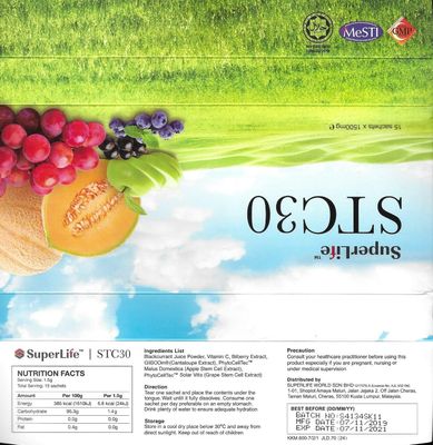 Stem Cell Supplement (6packs,90 sact,) Superlife Stc30, No1 Immunity Booster This Season!Stem Cell Supplement- Superlife Stc30 (1pk is 15sact)