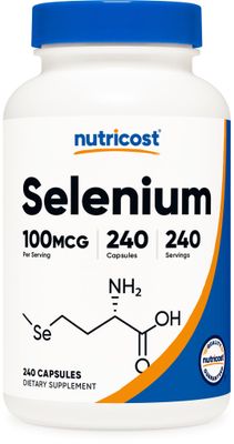 Nutricost Selenium Supplement 100mcg, 240 Capsules, Vegetarian, Gluten Free &amp; Non-GMO