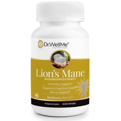 Organic Lion&#39;s Mane Mushroom Capsules 500 mg (90 Vegetarian Capsules) 3 Months&#39; Supply, Made in USA by Dr.WellMe