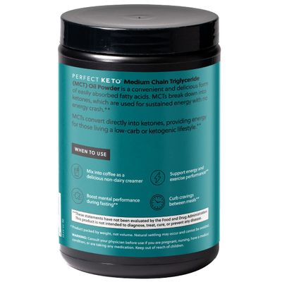 Perfect Keto 7g MCT Oil Powder, Medium Chain Triglycerides Supplement, Non Dairy Coffee Creamer for Keto Diet, Ketogenic MCT Oil Mix for Coffee, Smoothie, Protein Shakes and Tea, Vanilla, 30 Servings