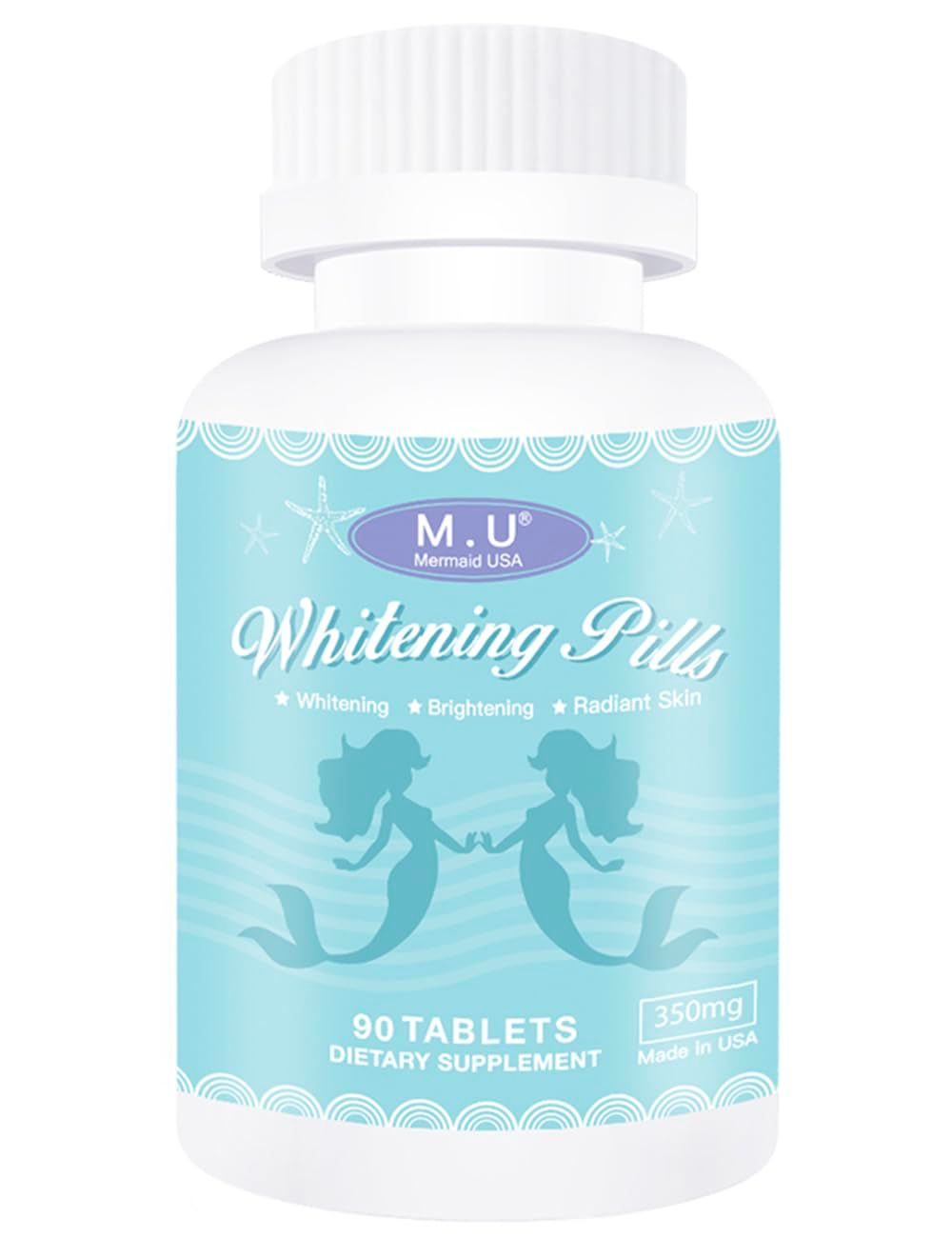 M.U Magic Whitening Pills for Skin - Supplement -3 Times Better Than glutathione - Focus on Clear Glossy Brightening and Smoothy Skin Support - Dark Spot Remover Acne &amp; Acne Scar Remover - Non GMO