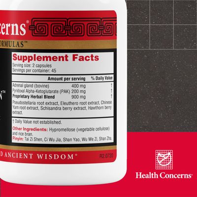 Health Concerns Adrenosen - Adrenal Support &amp; Kidney Health Supplement - 90 Capsules