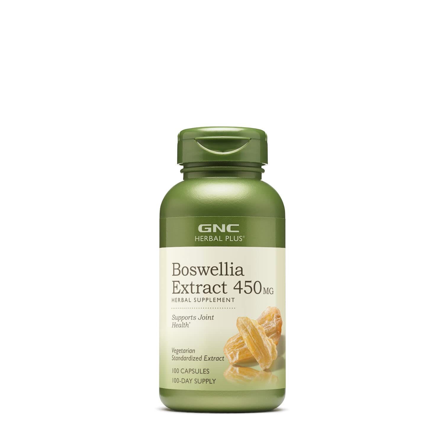 GNC Herbal Plus Boswellia Extract 450mg Supplement, Vegetarian, Supports Joint Health, 100 Servings