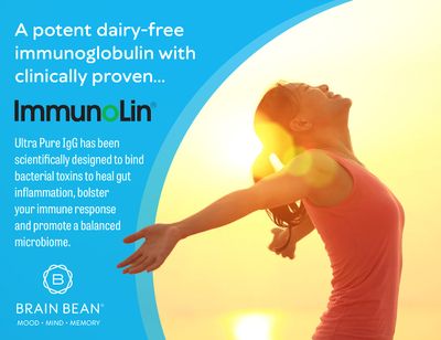 Brain Basics Ultra Pure IgG Supplement - Dairy-Free Supplement IgG-Immunolin Powder, Blended Vitamin &amp; Mineral Supplements, 150g, 60 Servings