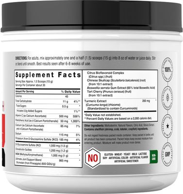 Horbach Ultimate Joint Support Powder 1 lb | Glucosamine, Chondroitin, MSM &amp; Turmeric | Triple Action Support Supplement for Men and Women | Non-GMO, Gluten Free