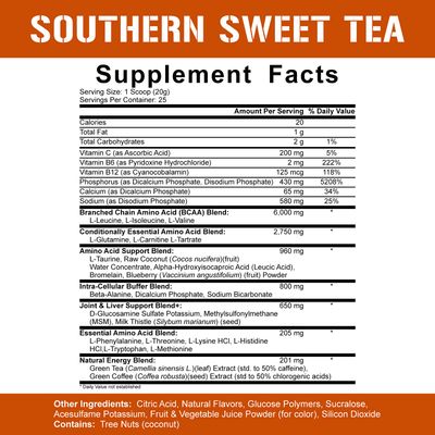 5% Nutrition Rich Piana AllDayYouMay Caffeinated BCAA Energy Powder | Premium Pre Workout Amino Energy & Electrolytes | Hydration, Endurance & Recovery | 16.3 oz, 30 Servings (Southern Sweet Tea)