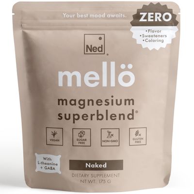 Ned - Mell Magnesium Superblend - Magnesium Powder Unflavored Supplement Drink Mix with All Natural Magnesium Glycinate and L Theanine, Supports Cognitive Function, Sleep, Calm 30 Servings
