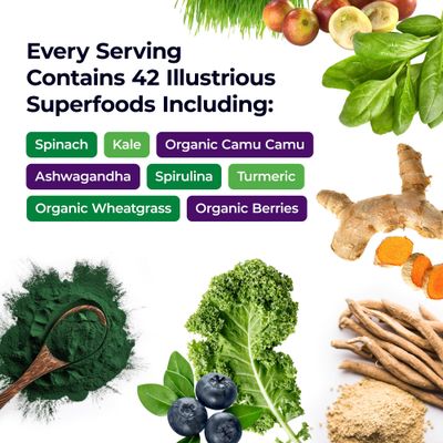 Paradise Herbs, ORAC Energy Greens Powder, Antioxidant Power of 24 Servings of Fruits &amp; Vegetables in 1 Scoop, 15 Servings