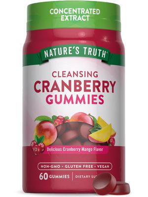 Nature&#39;s Truth Cranberry Gummies | 60 Count | Vegan, Non-GMO &amp; Gluten Free Supplement | Cranberry Mango Flavor