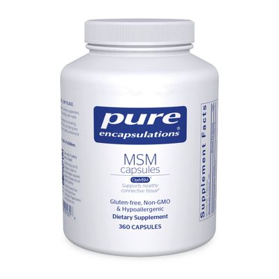 Pure Encapsulations MSM Capsules | Sulfur Supplement to Support Joints, Immune System, Connective Tissue, and Respiratory Health* | 360 Capsules