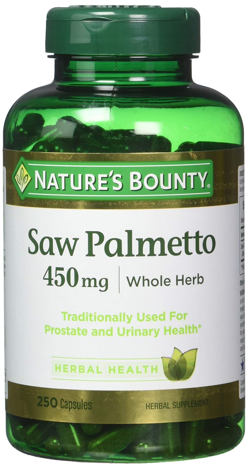 Nature&#39;s Bounty Saw Palmetto 450 mg Capsules 250 ea